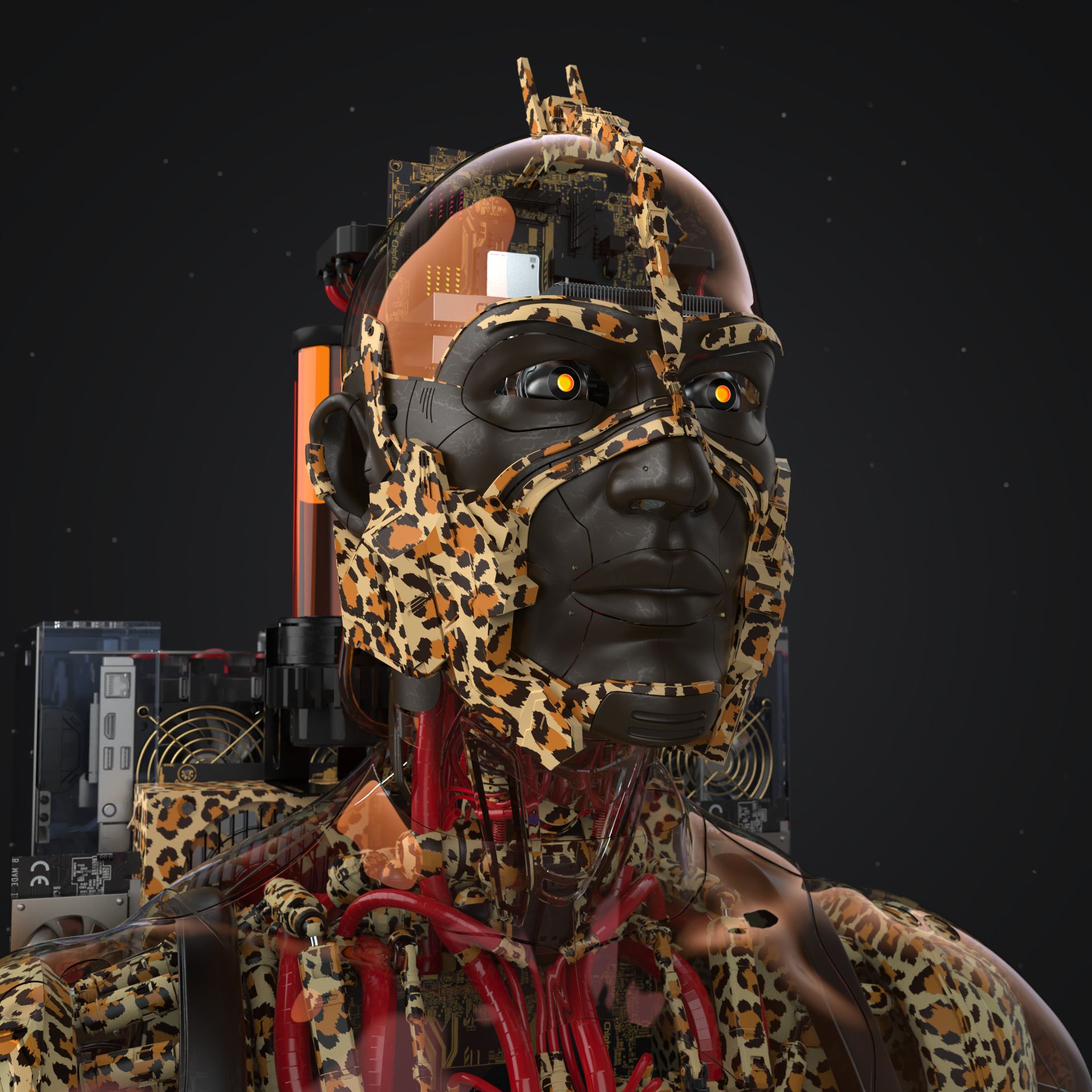 Chiptos X Daemon Human Robot Man Aesthetic Robot PFP Robot Profile Picture Robots NFT by chiptos