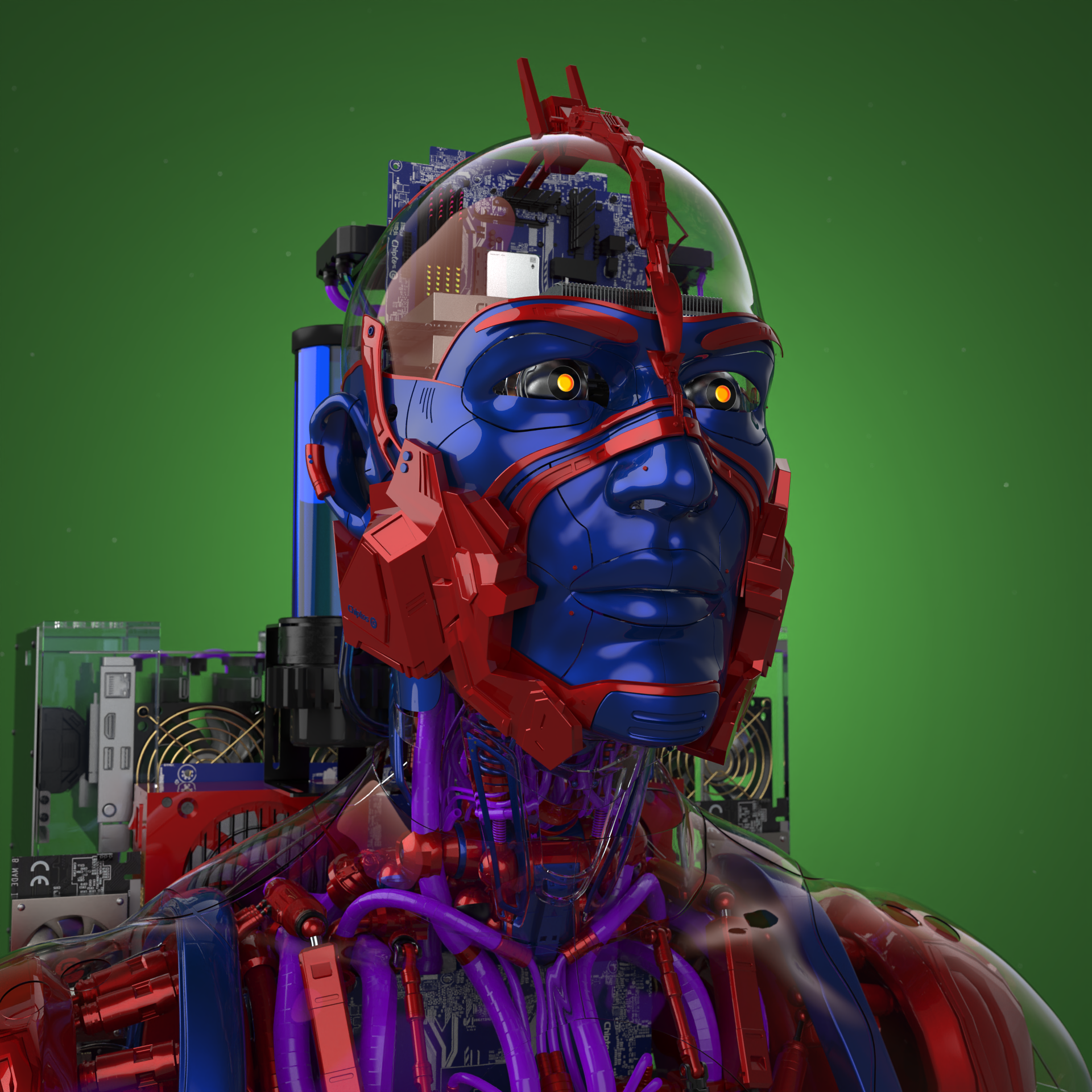 Chiptos X Daemon Human Robot Man Aesthetic Robot PFP Robot Profile ...