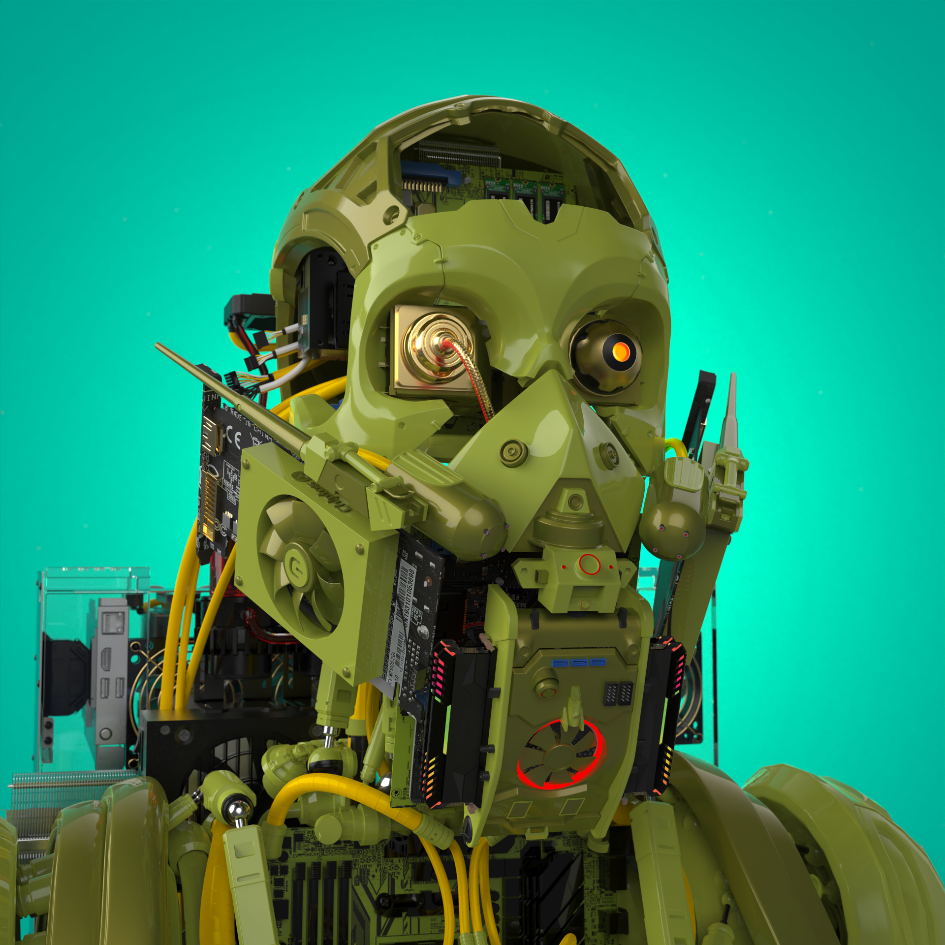 Chiptos X Pyro Robot Gas Mask Aesthetic Robot PFP Robot Profile Picture ...