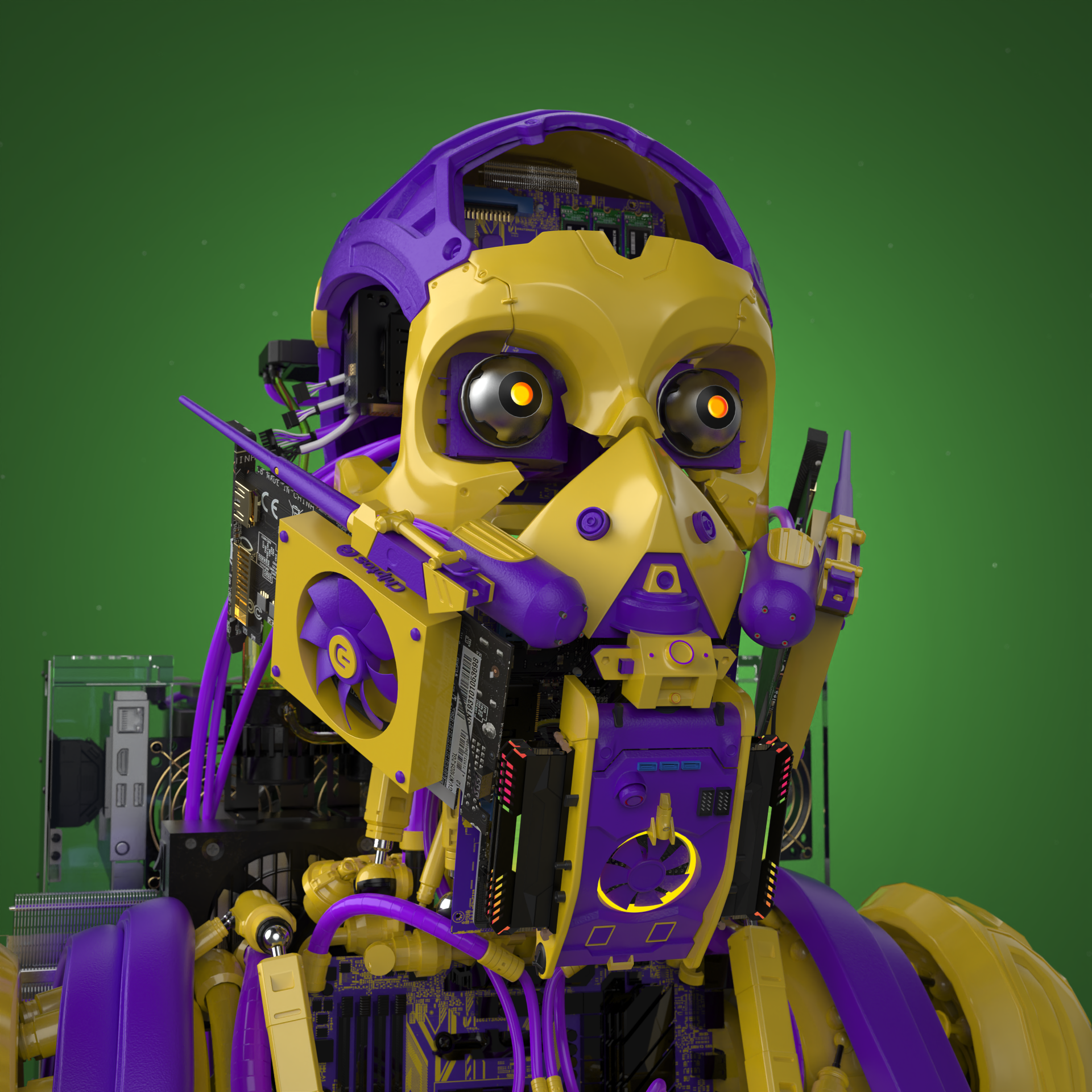 Chiptos X Pyro Robot Gas Mask Aesthetic Robot PFP Robot Profile Picture ...