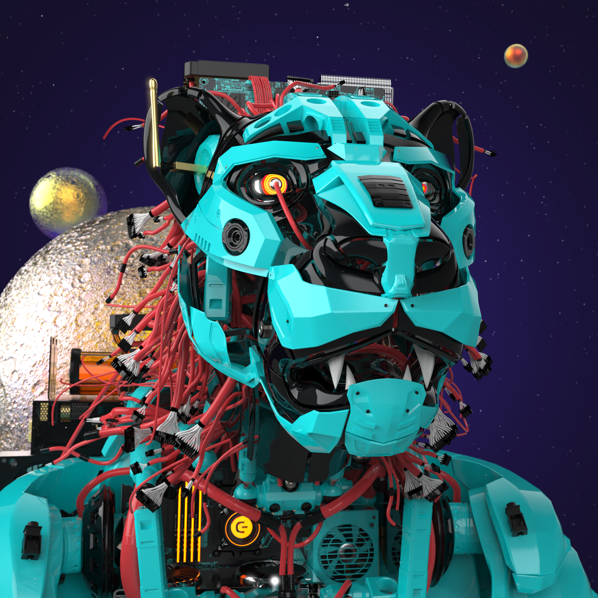 Chiptos X Lion Robot Animal Aesthetic Robot PFP Robot Profile Picture ...