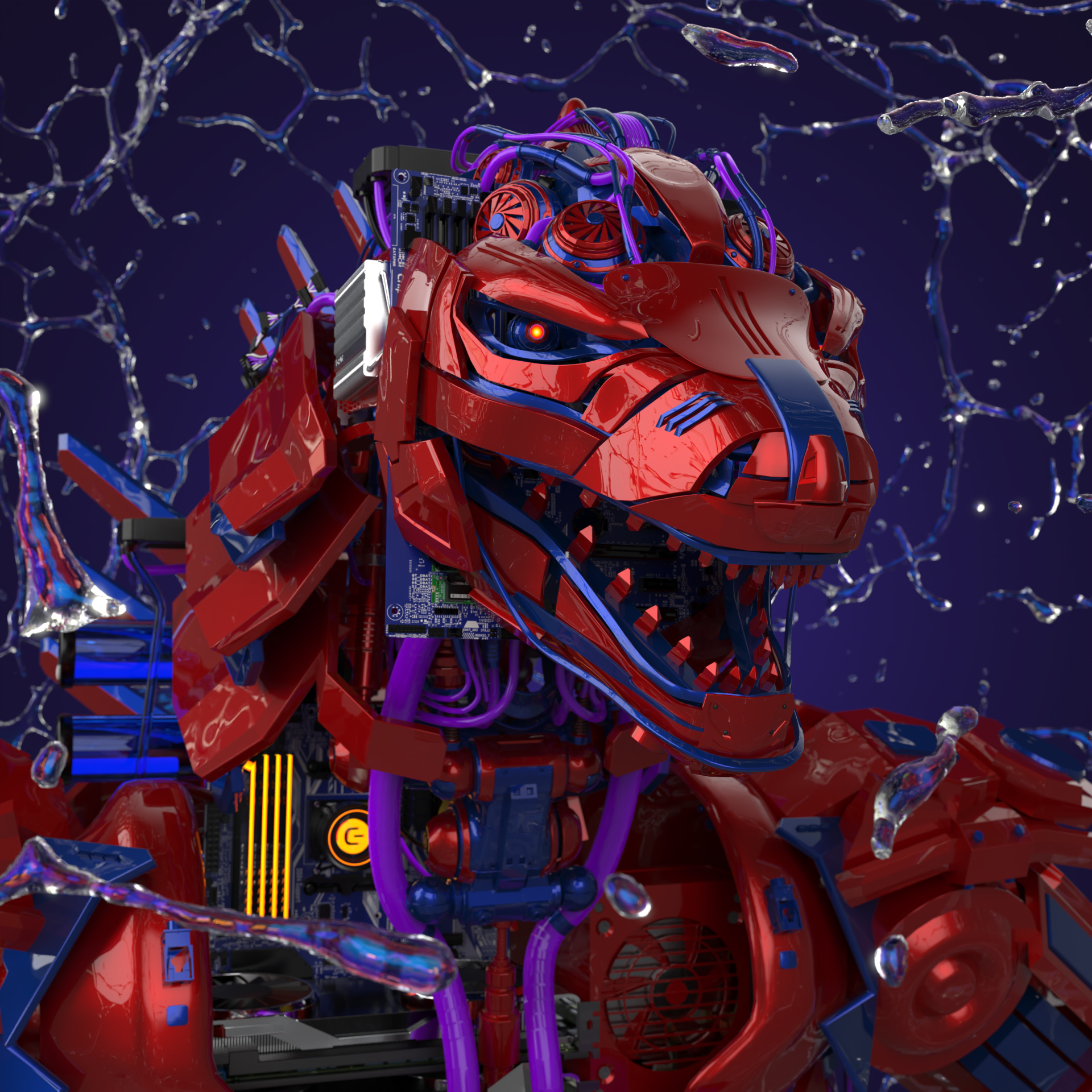 Chiptos X Zilla Robot Mechagodzilla Godzilla Aesthetic Robot PFP Robot ...