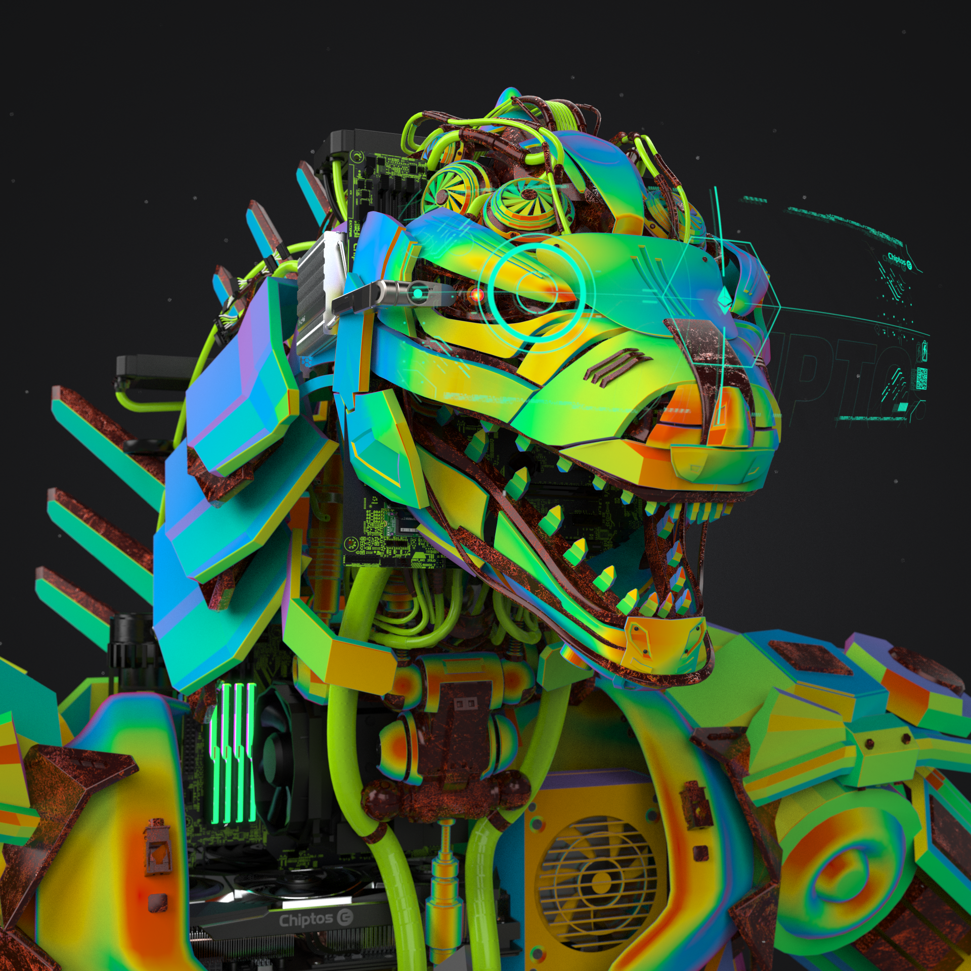 Chiptos X Zilla Robot Mechagodzilla Godzilla Aesthetic Robot PFP Robot ...