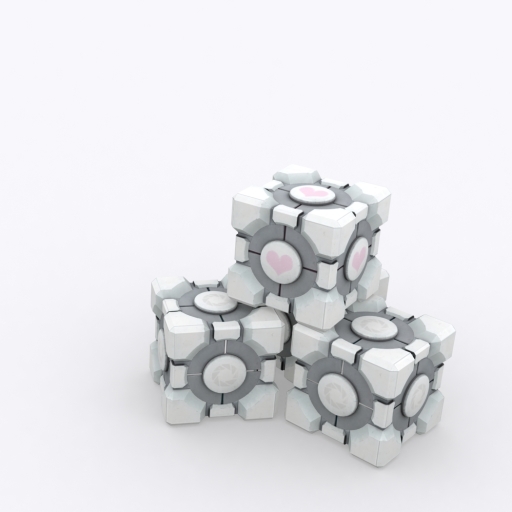 Three companion cubes