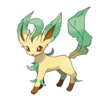 Avatar featuring Leafeon, a Pokémon with leaf-like ears and tail, rendered in a vibrant video game art style.