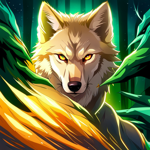 Fantasy Anime Wolf in the Jungle by lonewolf6738