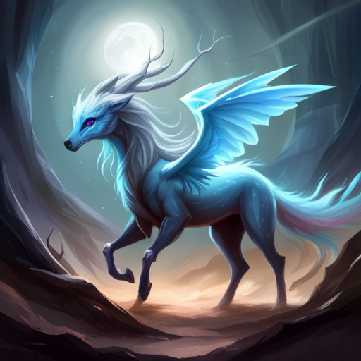 Fantasy Creature with Wings and Antlers by lonewolf6738