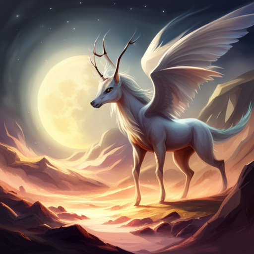 Creature with Wings and Antlers by lonewolf6738