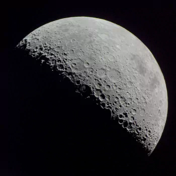  The moon seen from the Orion spacecraft of NASA's Artemis 1 mission.