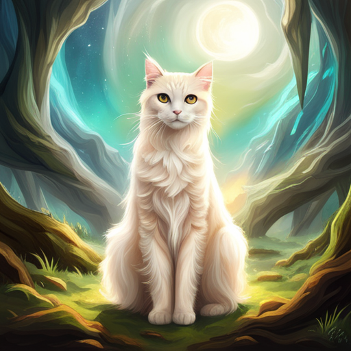 White Cat in the Forest by lonewolf6738