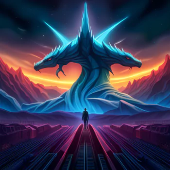  Neon Dragon Head Gateway