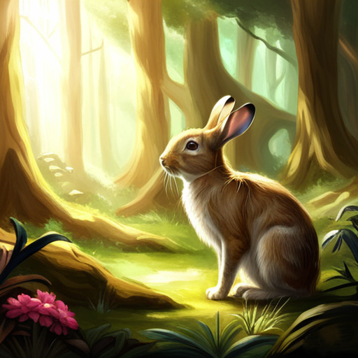 Brown Rabbit in the Forest by lonewolf6738