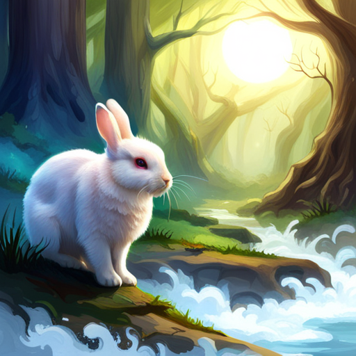 White Rabbit in the Forest by lonewolf6738