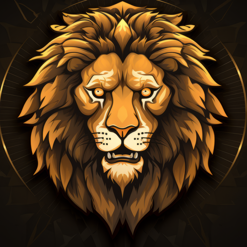 Logo Lion Illustration Style Wallpaper