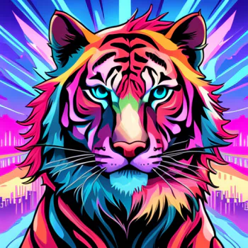  Colorful Artistic Tiger