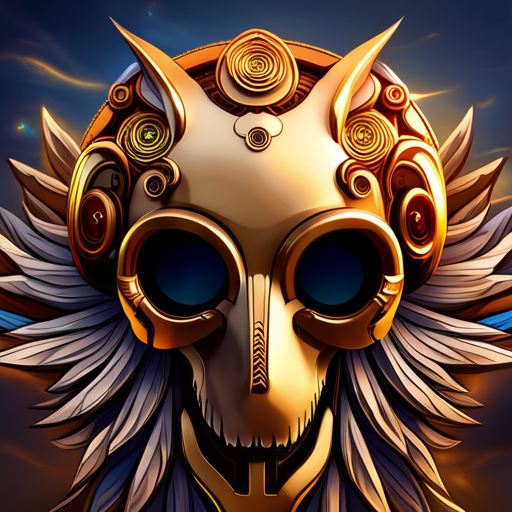 Golden Mask with Horns by lonewolf6738