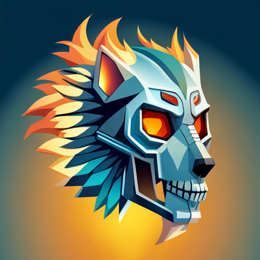 Blue Animal Skull Mask by lonewolf6738