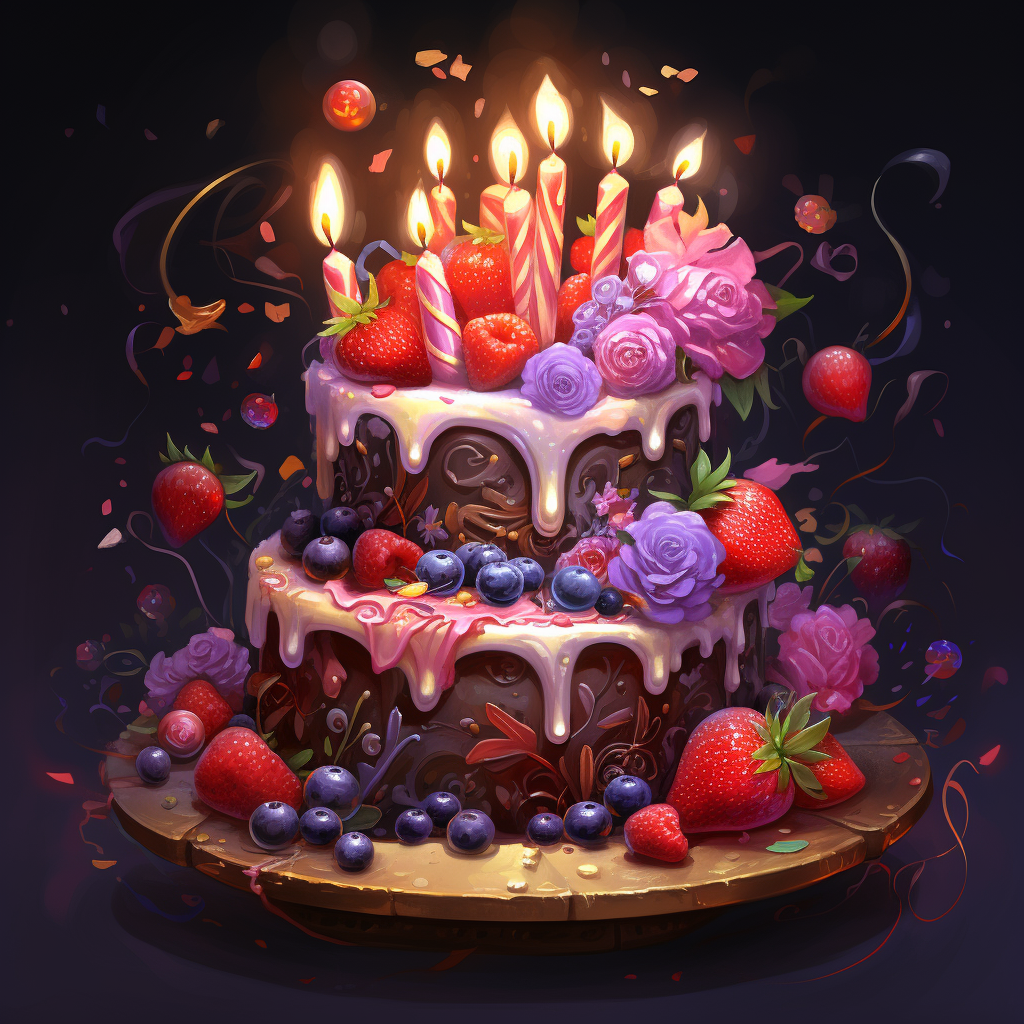 Enchanting Berry Delight Cake Avatar by robokoboto