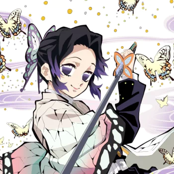Anime-style forum avatar of Shinobu Kochou from Demon Slayer: Kimetsu no Yaiba, surrounded by butterflies with her signature butterfly-themed attire and gentle smile.