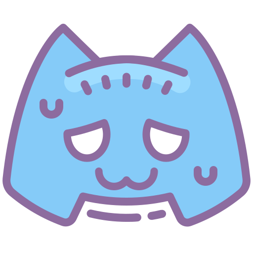 Cute cartoon cat avatar with a pleasant expression, ideal for a Discord profile picture.