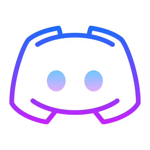 Cartoon-style Discord avatar featuring the iconic smiling Discord logo in purple and blue.