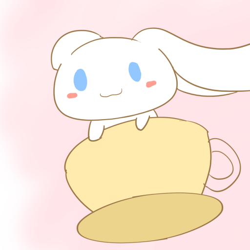 Cute Cinnamoroll Avatar on Pink Background by メイドサン