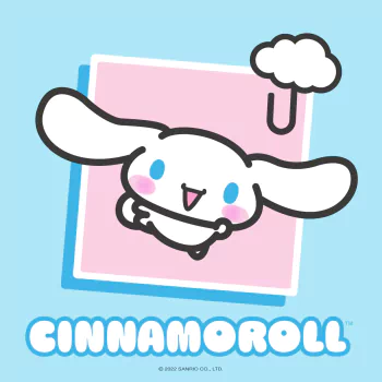 A cute anime-style avatar featuring Cinnamoroll, a charming character with big ears and a friendly expression, set against a pastel blue background.