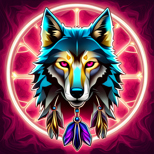 Colorful Neon Punk Wolf by lonewolf6738