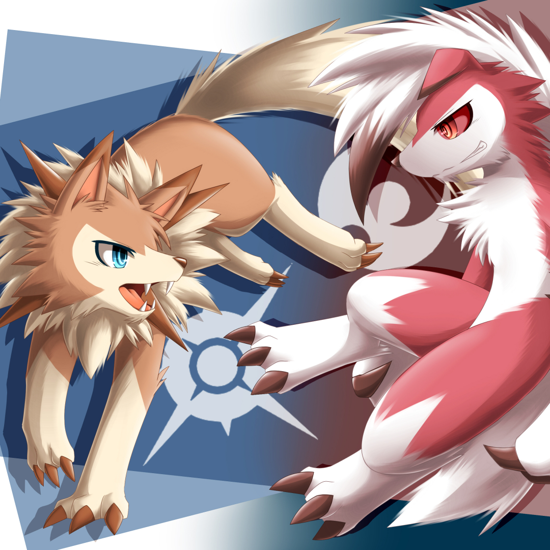 Lycanroc Midday and Midnight Form by Akino Kamihara