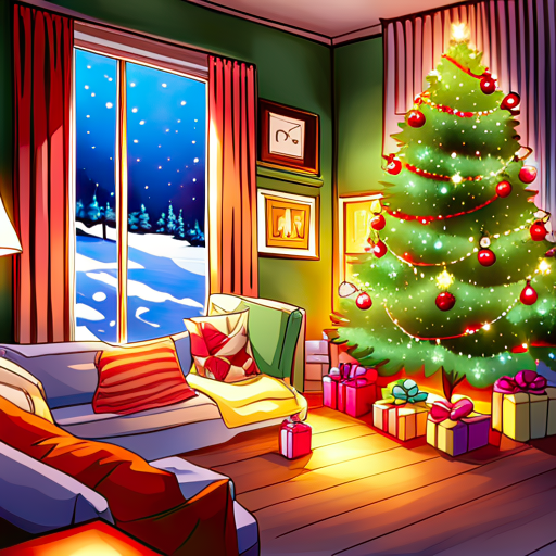 Christmas Tree in a Room by lonewolf6738