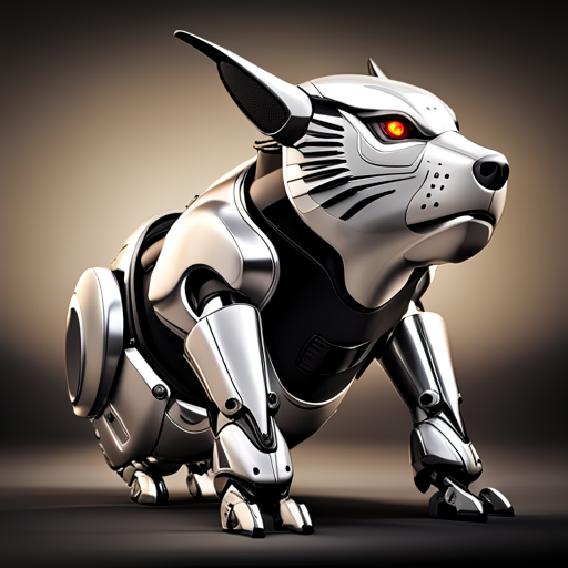 Silver Robot Dog of the Future by lonewolf6738