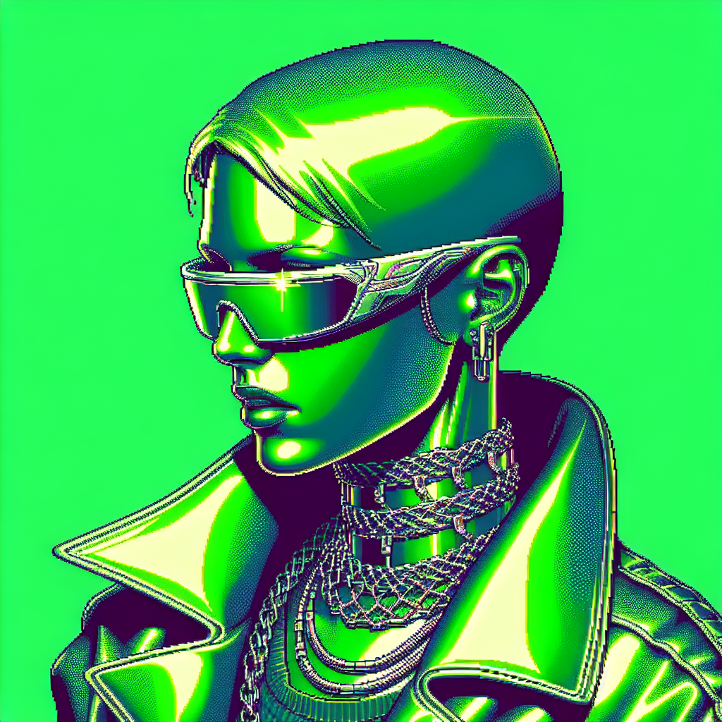 Y2K Aesthetic Cyberpunk Avatar by QuantumCurator