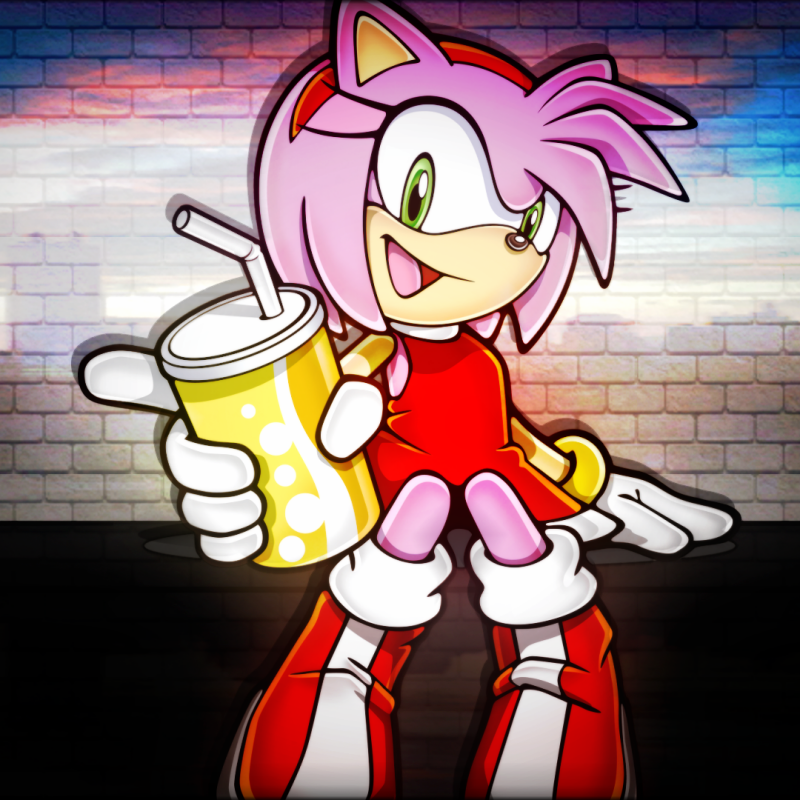 Amy Rose with the lemonade by Light-Rock by Light-Rock