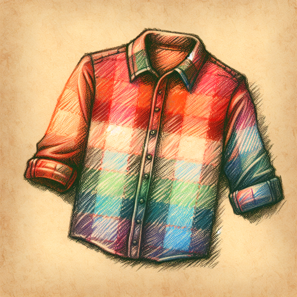 Colorful flannel shirt illustration used as an avatar image.