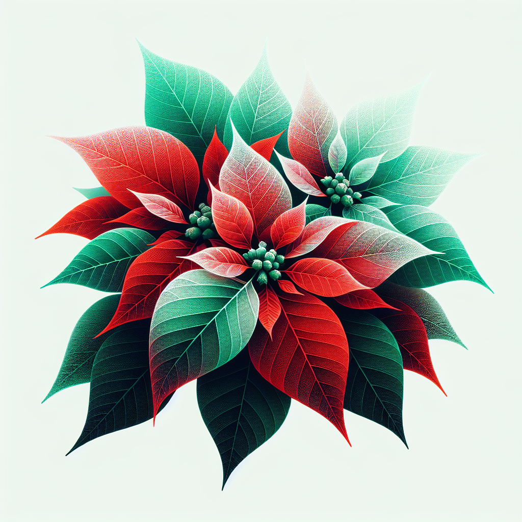 A vibrant poinsettia illustration featuring rich red and green leaves, designed as a forum avatar or profile photo.