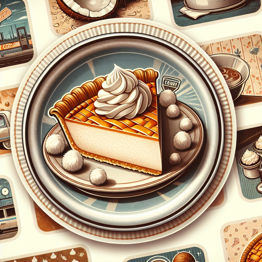 An illustrated profile photo featuring a slice of coconut cream pie, topped with whipped cream and surrounded by decorative elements, reflecting a fun dessert theme.