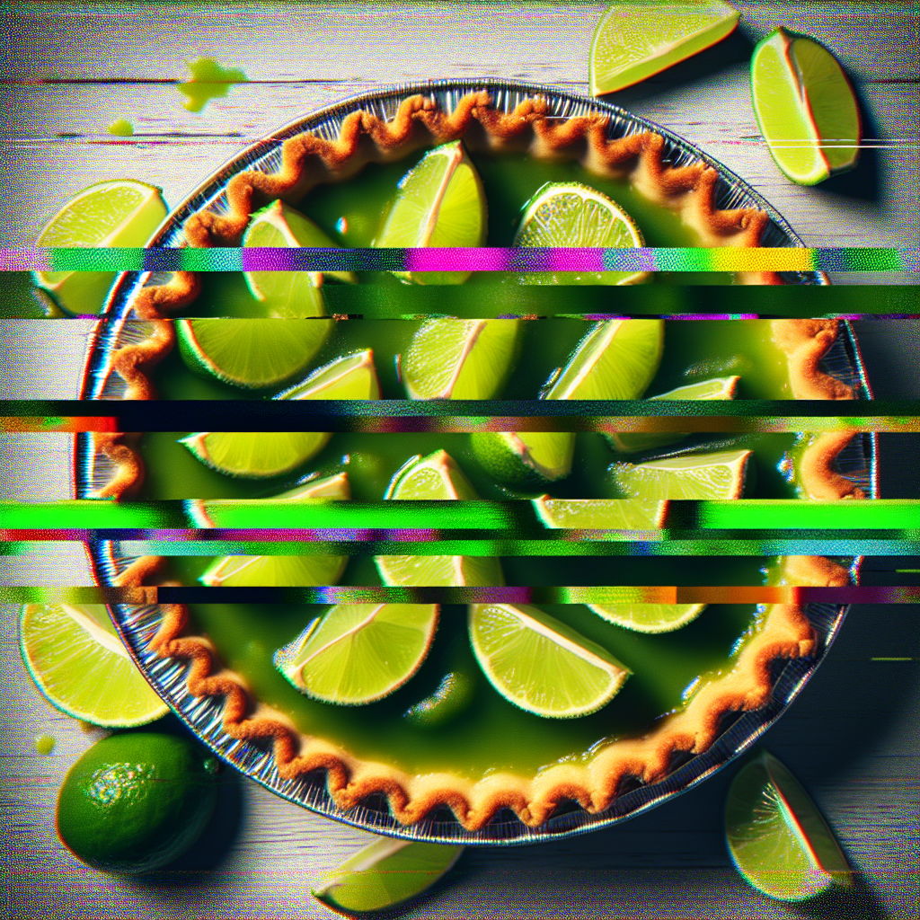 Illustrative avatar featuring a vibrant key lime pie with fresh lime slices on a wooden background.