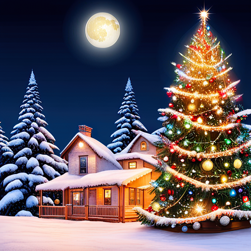Christmas Tree in the Snow by lonewolf6738