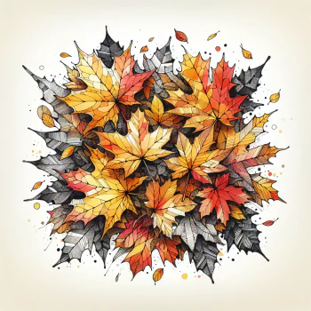 Colorful avatar with a design of autumn leaves in shades of yellow, orange, and red, representing fall foliage.