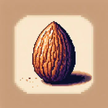 A pixel art representation of a brown almond, textured and detailed, serves as a distinctive forum avatar/profile photo.
