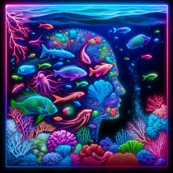 Vibrant marine life themed avatar featuring a colorful underwater scene with various fish and coral reefs.