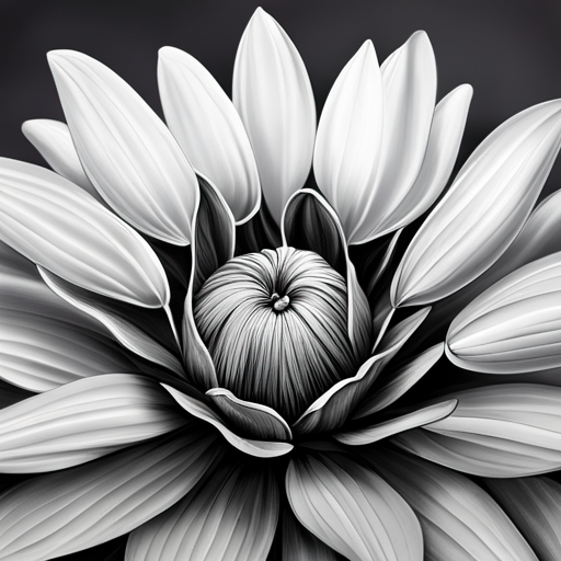 Artistic Close-up of Black and White Flower by lonewolf6738