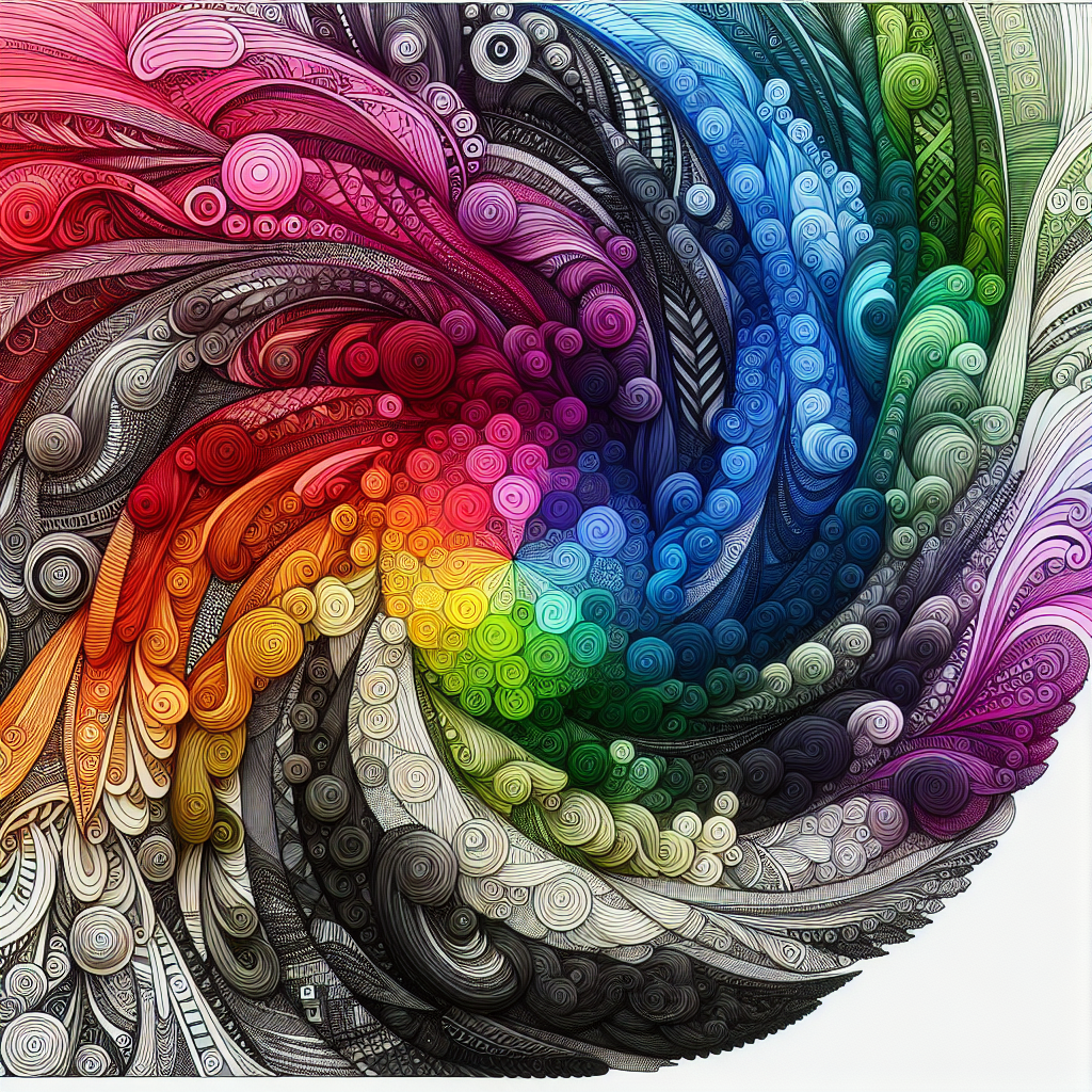 Abstract color wheel avatar featuring a vibrant swirl of rainbow colors in a fractal design.