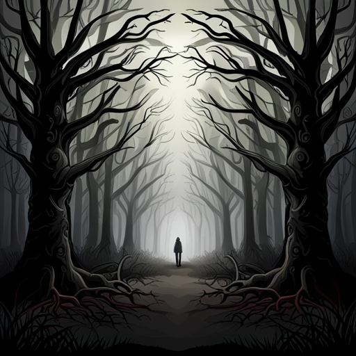 Dark Creepy Forest by lonewolf6738