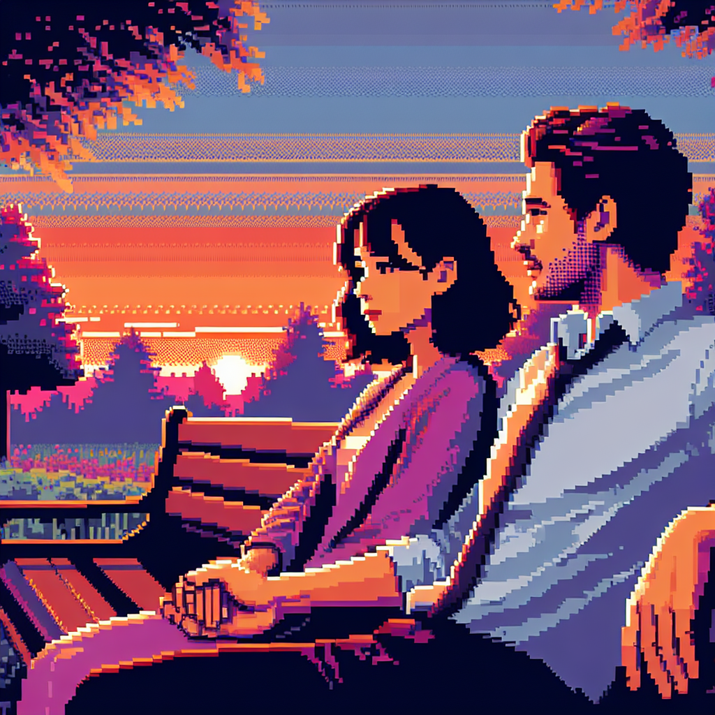 Romantic Sunset Couple Avatar by QuantumCurator