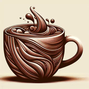 A stylized illustration of a cup of chocolate milk, featuring swirling patterns and a splash of liquid, serving as a vibrant forum avatar or profile photo.