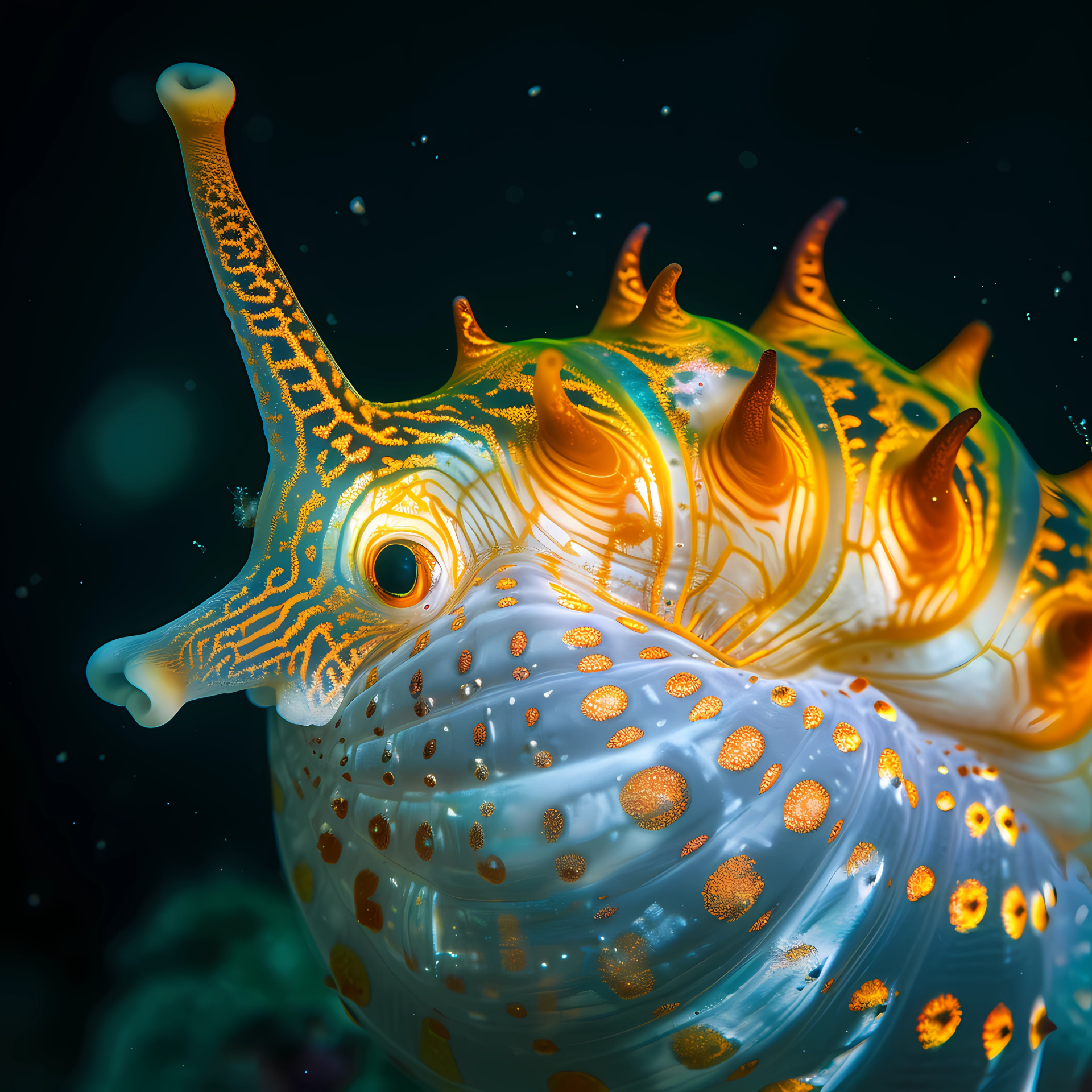 Vibrant sea snail underwater avatar, showcasing the natural beauty of ocean life.