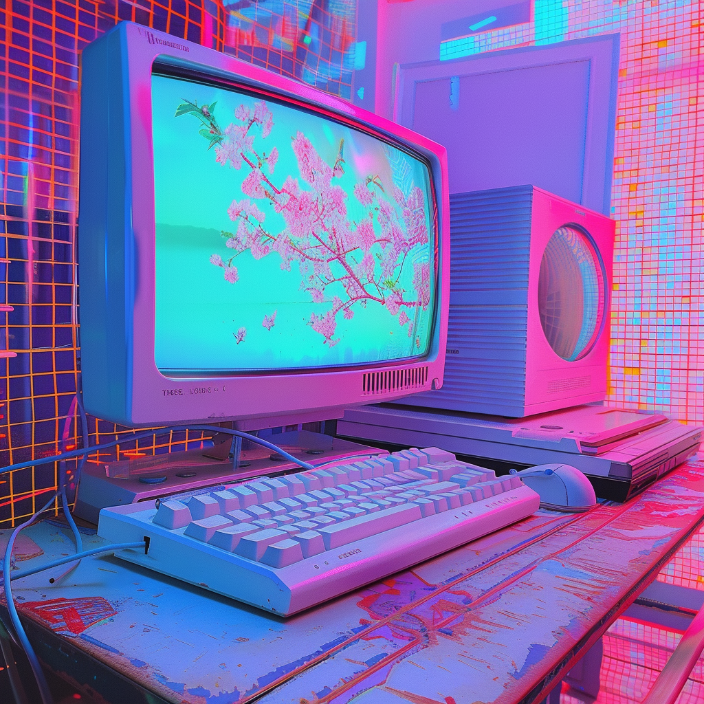 Retro Y2K CRT Monitor Aesthetic Avatar by robokoboto