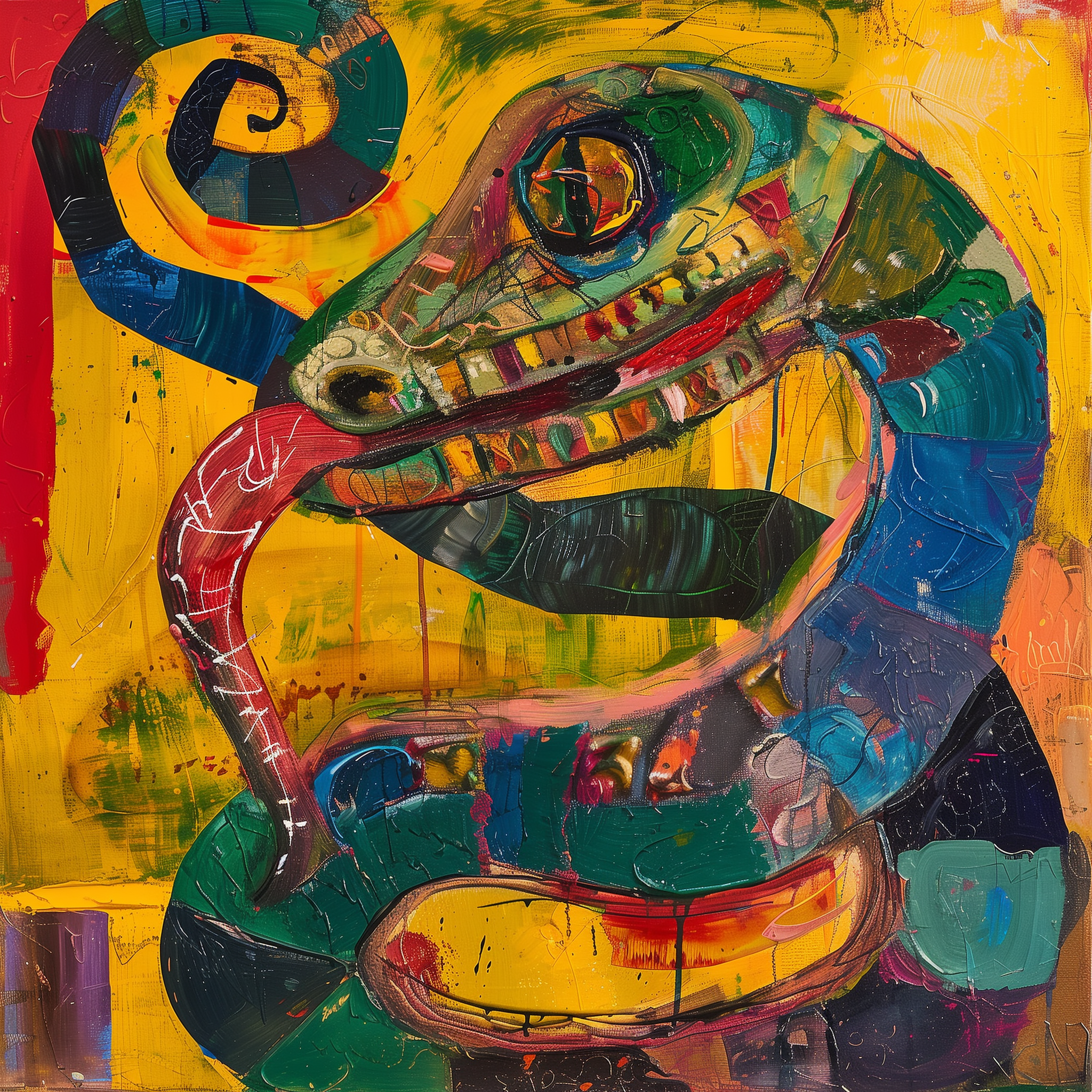 Colorful artistic snake painting avatar.