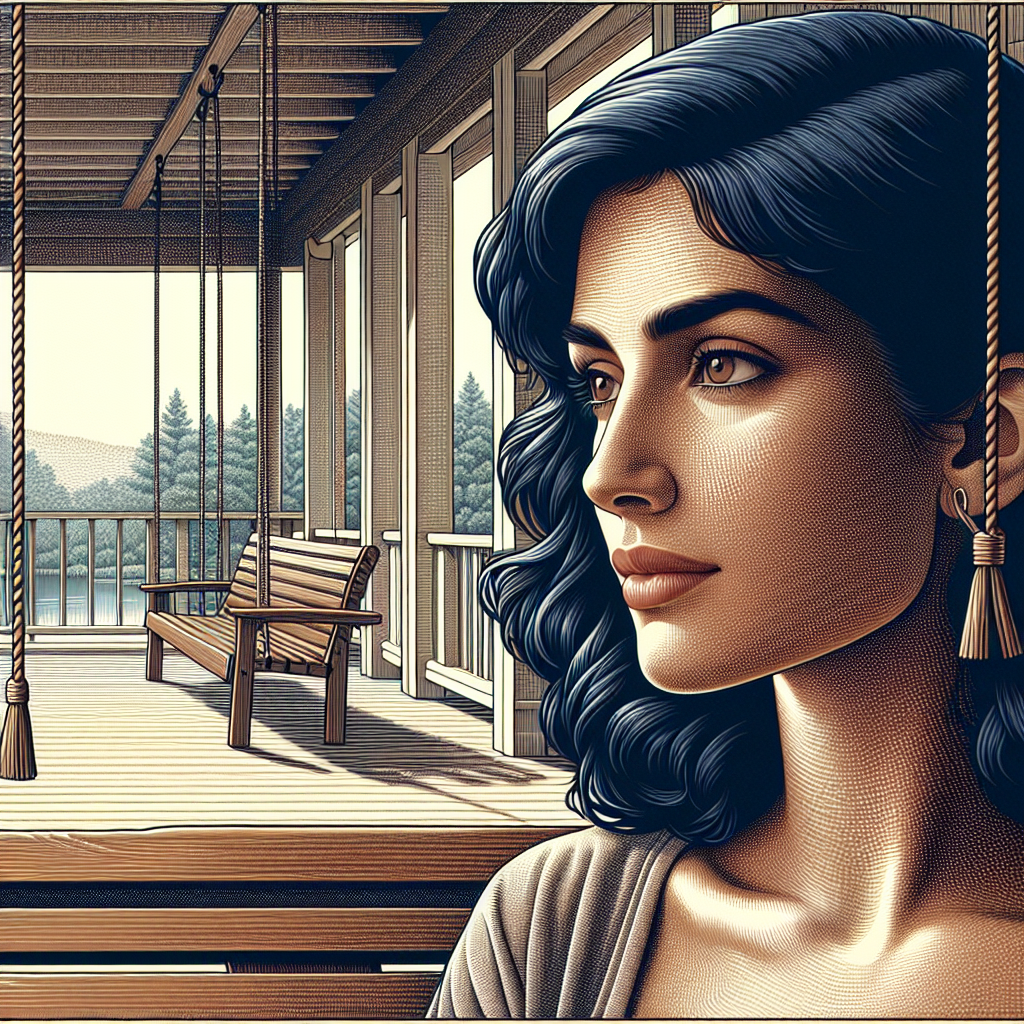 Illustrated avatar of a person on a porch with a swing in the background, embodying a serene atmosphere.